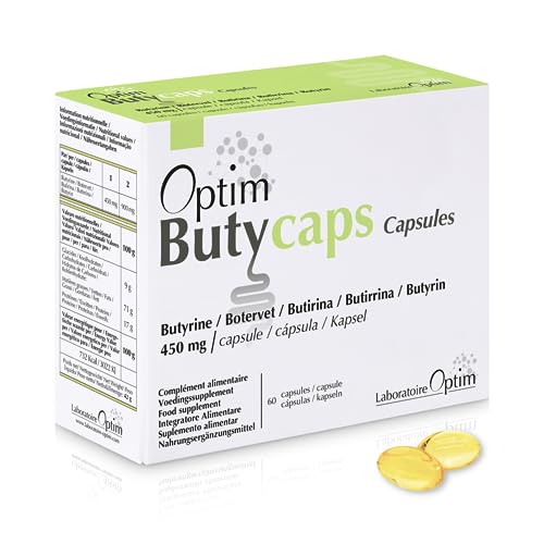 Butycaps Integratore Di Butirrato | 60 Capsule - Butirrina Liquida 450Mg | Acido Butirrico Postbiotico | Transito, Colon E Intestino Debole