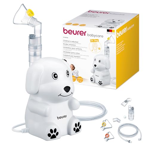 Beurer Aerosol Ih 24 Kids Per Bambini Dal Simpatico Design A Forma Di Cane Con Tecnologia Ad Aria Compressa Potenza Di Nebulizzazione, Circa 0.35 Ml/M