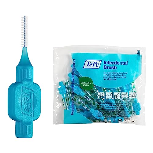 Tepe Scovolini Interdentali Originali/Spazzolini Interdentali Di Alta Qualità Con Cappuccio, Misura Iso 3 (Filo 0,6 Mm), Blu, 20 Pz X Confezione