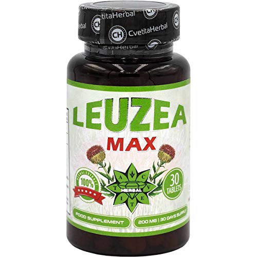 Leuzea Max | Radice Marale | 30 Compresse X 200 Mg | Estratto Naturale Di Erbe | Adattogeno | Crescita Muscolare | Forza | Resistenza| Compresse Ad Al