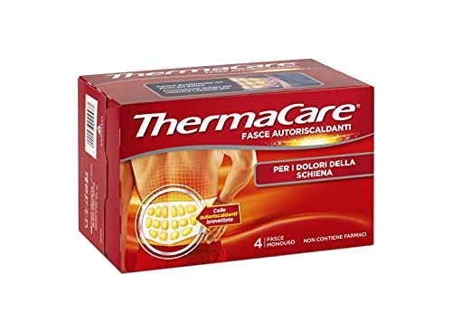 Thermacare Schiena 4 Fasce Autoriscaldanti Monouso A Calore Terapeutico Per I Dolori Della Schiena, 8 Ore Calore Costante