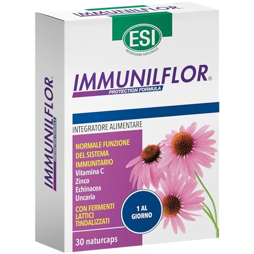 Esi - Immuniflor, Integratore Alimentare A Base Di Fermenti Lattici E Vitamina C, Favorisce Le Difese Immunitarie Contro I Malanni Tipici Della Stagio