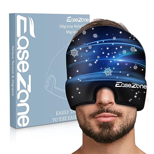 Easezone Cappello Per Emicrania, Cappello Emicrania, Cappello Mal Di Testa, Cappello Contro L'Emicrania, Ghiaccio Per Emicrania Gel, Ghiaccio Emicrani