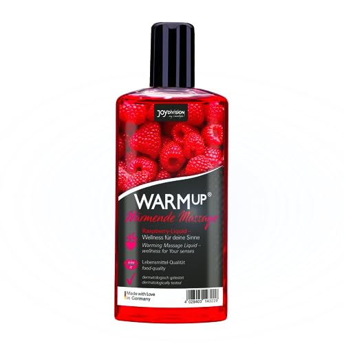 Joydivision Warmup Olio Per Massaggi Al Lampone 150 Ml I Olio Da Massaggi Con Effetto Riscaldante I Olio Da Massaggio Al Profumo E Gusto Di Lampone I