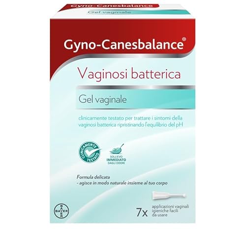 Gyno-Canesbalance Contro La Vaginosi Batterica Trattamento Gel Vaginale 7 Flaconcini Applicatori Igienici Monouso 5Ml