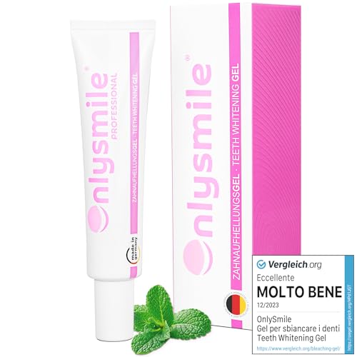 Gel Sbiancante Per Denti Onlysmile Per Denti Bianchi | Gel Sbiancamento Denti Professionale - Sicuro, Indolore E Effeto Immediato | Sbiancare E Pulizi