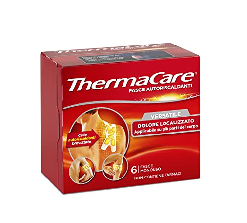 Thermacare Versatile Fasce Autoriscaldanti A Calore Terapeutico Per Dolore Localizzato, 8 Ore Calore Costante, 6 Fasce Monouso