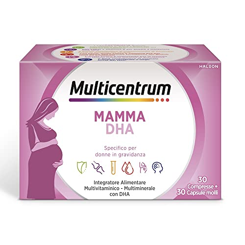 Multicentrum Mamma Dha, Integratore Alimentare Multivitaminico E Multiminerale, Fonte Di Vitamine Che Forniscono Numerosi Benefici Per Le Donne In Gra