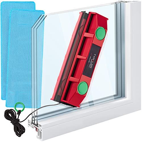 Tyroler Bright Tools | Glider D-3 | Lavavetri Magnetico Per Finestre A Vetro Doppio Con Spessore Da 20-28 Mm | Pulitore Per Finestre