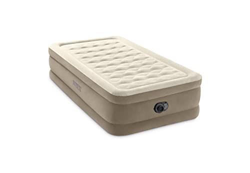 Intex 64426Nd - Materasso Dura-Beam Ultra Plush Singolo, Con Pompa Elettrica Incorporata, 99X191X46 Cm