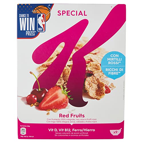 Kellogg'S Cereali Integrali Con Frutti Rossi, 290G