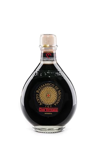 Due Vittorie - Aceto Balsamico Di Modena Igp Selezione Oro Denso E Corposo Senza Zuccheri Aggiunti, Coloranti, Conservati E Gluten Free, Gusto Agrodol