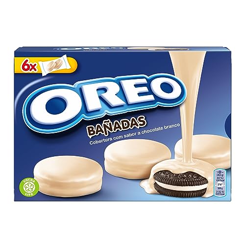 Oreo Banadas Blanco, Biscotti Con Copertura Al Gusto Di Cioccolato Bianco, Il Tuo Oreo Avvolto Da Una Golosa Copertura Di Cioccolato, 246G (6 Monoporz