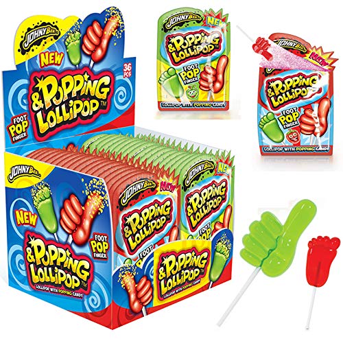Lecca Lecca Johnybee Popping & Lollipop Caramelle In Polvere Mano Piede 36Pz Box