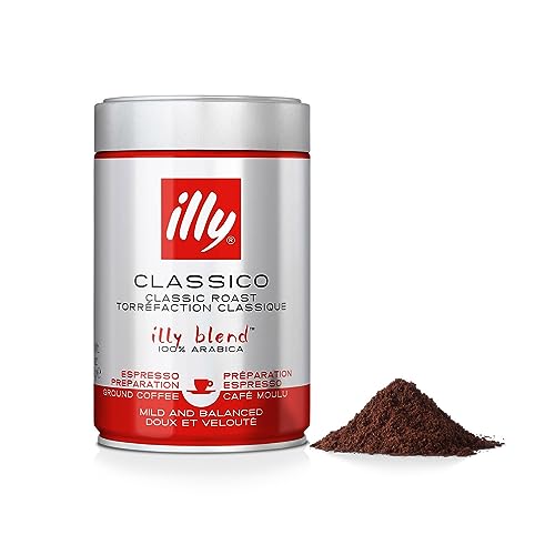 Illy Caffè Macinato Per Espresso Tostato Classico, Barattolo Da 250 Grammi