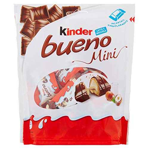 Mini Kinder Bueno Cioccolato Barrette Incartate T.18 Mini Busta 108Gr Nocciola