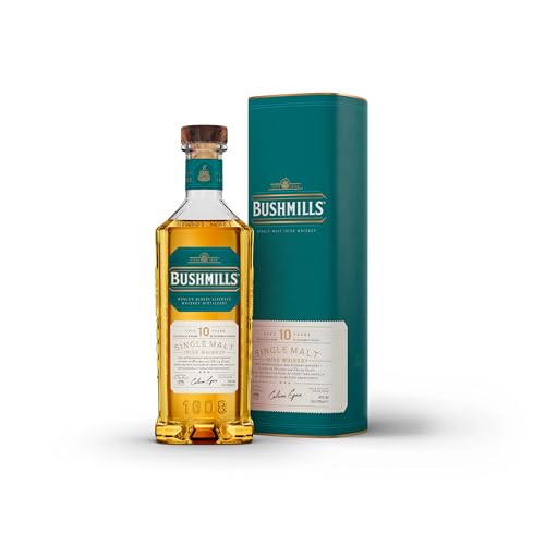 Bushmills 10 Anni Single Malt 70 Cl - Whiskey Irlandese Invecchiato 10 Anni. 40% Vol.