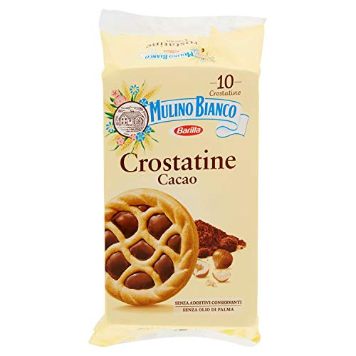Mulino Bianco Crostatine Con Crema Al Cacao E Nocciole - Colazione E Snack Dolce Per Merenda - 10 Crostatine (400 G)