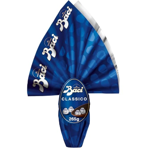 Baci Perugina Uovo Di Pasqua 2024 Cioccolato Fondente Extra Con Sorpresa E 4 Cioccolatini 265G