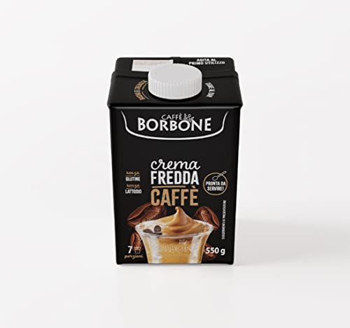 Caffè Borbone Crema Fredda Caffè - 1 Brick 550G -A Base Di Latte Con Caffè Solubile Delattosata, Uht A Lunga Conservazione - Senza Lattosio E Senza Gl