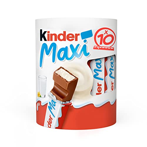 Kinder Maxi, Cioccolato Al Latte, 10 Barrette Da 21 Gr