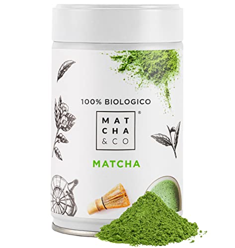 Tè Matcha 100% Biologico, 80G [Qualità Cerimoniale]. Tè Verde Biologico In Polvere Dal Giappone. Tè Matcha Biologico. Tè Verde Matcha 100% Naturale.