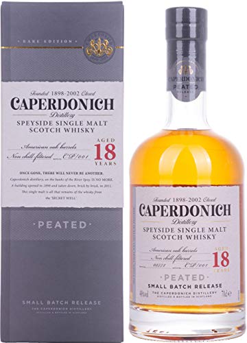 Caperdonich 18 Years Old Peated Speyside Single Malt Scotch Whisky 48% Vol. 0,7L In Giftbox