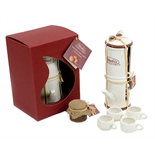 Caffettiera Napoletana In Ceramica Con 4 Tazzine Caffè