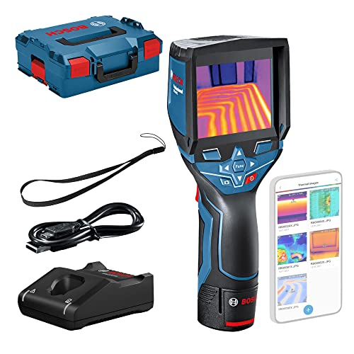 Bosch Professional 12V System Termocamera Gtc 400 C, Batteria 12 V, Con Funzione App, Intervallo Di Temperatura: Da -10 °C A +400 °C, Risoluzione: 160