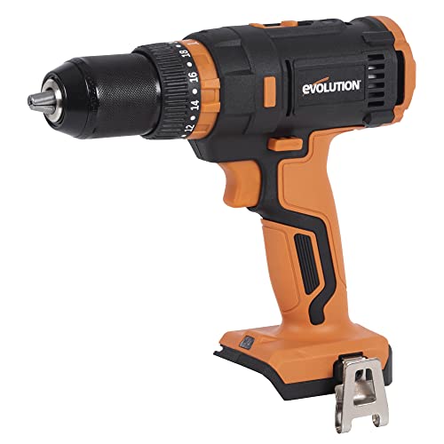 Evolution Power Tools R13Cmb-Li Trapano Combinato Cordless Con Velocità Variabile E Cinghia Con Gancio, Nero Arancia