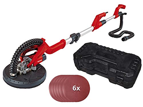 Einhell Tc-Dw 225 Levigatrice Per Muro Telescopica (230-240 V, 600 W, Diam. Platorello 225Mm, Impugnatura Telescopica Fino A 165 Cm, Attacco Per Aspir
