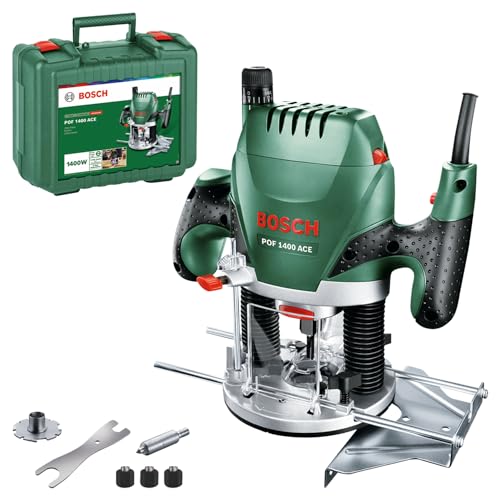 Bosch Home And Garden 060326C800 Pof 1400 Ace - Fresatrice Verticale, 1400 W
