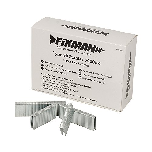Fixman 745408 Tipo 90 Graffette, Argento, Set Di 5000 Pezzi