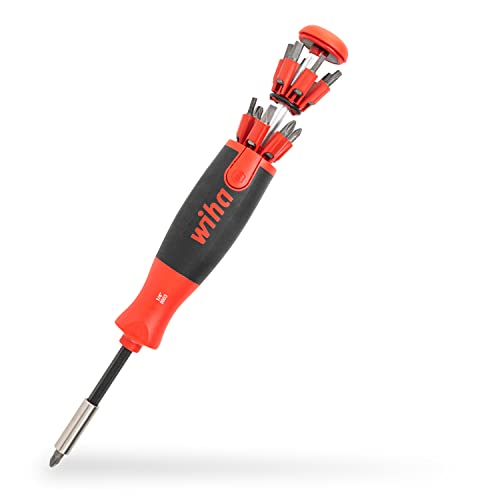 Wiha Destornillador Con Cargador Liftup 25 Magnético En Surtido Con 12 Bits, De 1/4" (38601)