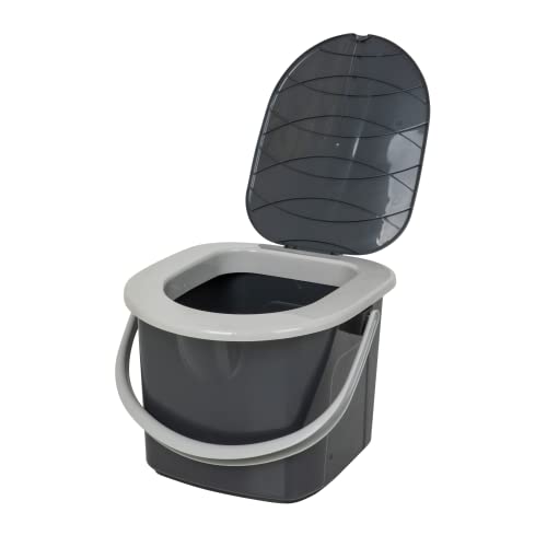 Branq - Home Essential Toilette Da Campeggio Mobile In 100% Plastica Riciclata Pp, Ecologica, 15,5 Litri Con Capacità Di Carico Massima Fino A 120 Kg,