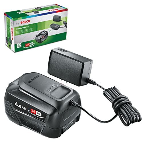 Bosch Home And Garden Starter Set 18 V Batteria E Caricabatteria (Batteria Da 4,0 Ah, Al 18V-20, Sistema Volt, In Confezione Di Cartone)