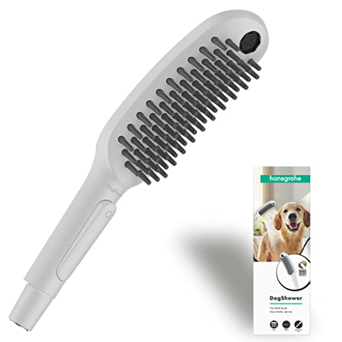 Hansgrohe 26640700 Dogshower Doccetta Per Cani 150 3 Tipi Di Getto Con Ugelli Massaggianti, Bianco Opaco