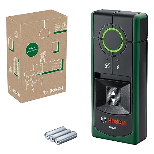 Bosch Rilevatore Truvo 2A Generazione (Agevole Impiego A Un Pulsante, Semplice Rilevazione Di Cavi Elettrici E Tubi Metallici Fino A 70 Mm, In Scatola