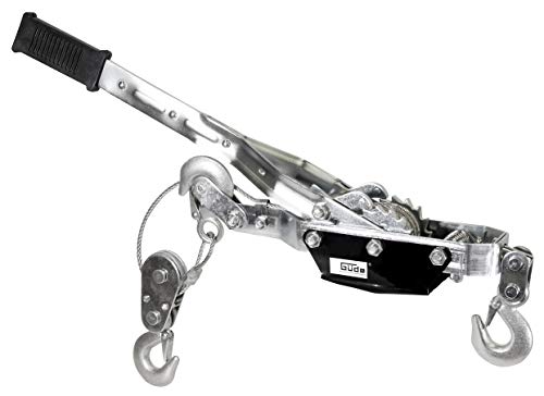 Güde 38351 - Cavo A Leva Manuale Hs 4000 (Struttura Stabile In Acciaio Zincato, 2 Cricchetti, Rullo Di Deviazione)