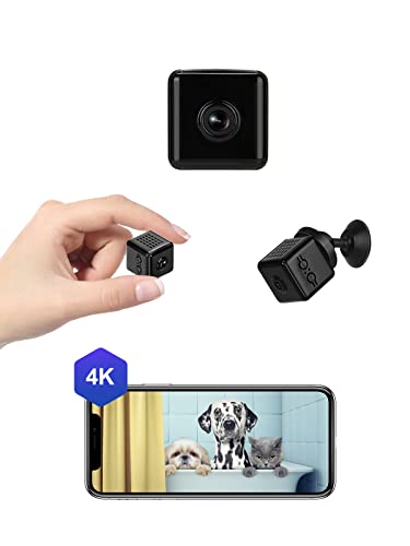 Wiwacam 4K Hd Mini Telecamera Spia Nascosta Wifi Interno Micro Microcamera Senza Fili Videocamera Sorveglianza Per Auto Casa Bambini, Batteria, Vision