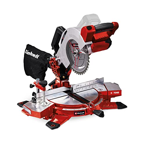 Einhell Troncatrice Te-Ms 18/210 Li - Solo Power X-Change (Li-Ion, 18 V, 3000/Min, Piano Girevole Con Regolazione Dell'Angolazione, Lama Di Precisione