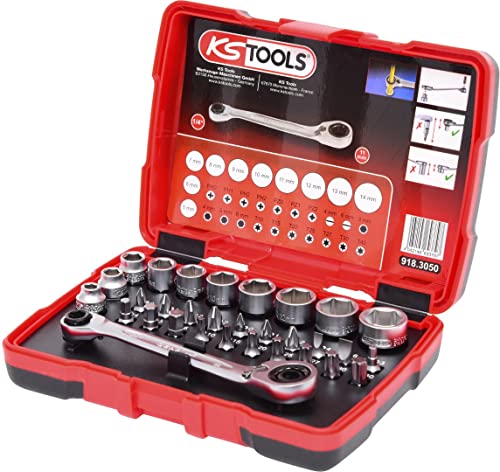 Ks Tools 918.3050 1/4" + 11 Mm Serie Di Chiavi A Bussola E Inserti, 31 Pz