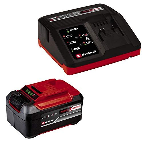 Originali Einhell Starter Kit Pxc 18V 5,2 Ah (Batteria E Caricabat. Rapido, 18V, Max. 1260 W, Per Tutti I Dispositivi Pxc, Indicatore Led 3 Liv., Incl