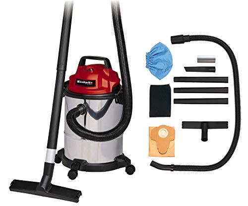 Einhell Tc-Vc 1815 S Bidone Aspira Solidi E Liquidi, Con Cavo (1250 W, Depressione 180 Mbar, Vano 15 L), Rosso