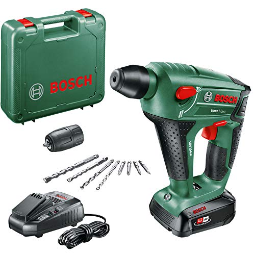 Bosch Home And Garden Uneo Maxx Martello Perforatore Ricaricabile, Con 1 Batteria, 18 V