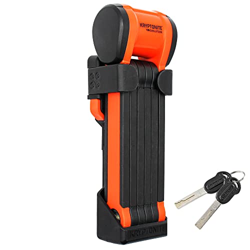 Kryptonite Antifurto Pieghevole, Evolution 790, Folding Lock Arancione 90 Cm