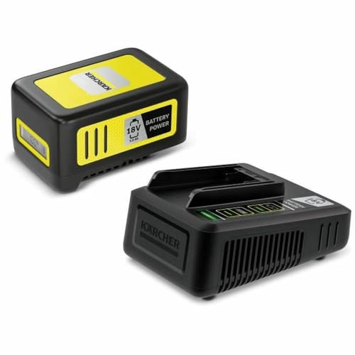 Kärcher Starter Kit 18/50 18 V, Batteria Agli Ioni Di Litio Da 18 V/5 Ah Con Caricabatterie, Tempo Di Ricarica: 100% In Meno Di 2.5 Ore, Per Tutti I D