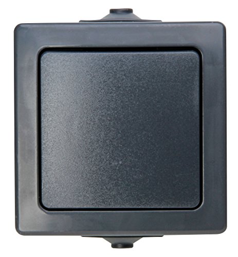 Kopp 565715005 Nautic 565715005-Interruttore A Croce, Sopra Intonaco, Per Ambienti Umidi, 250 V (10 A), Ip44, Colore: Antracite