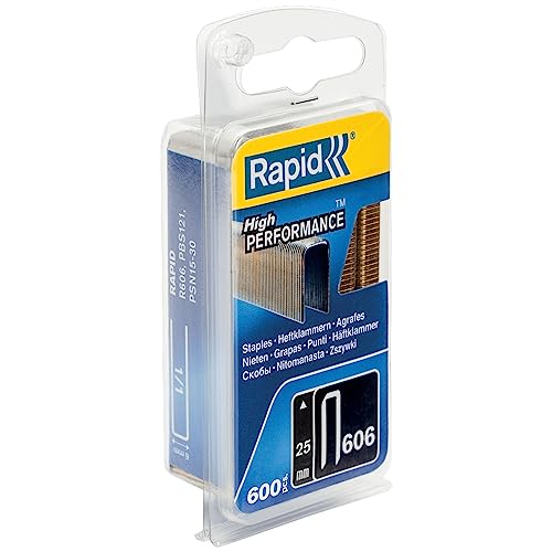 Rapid 40109531 No. 606 Graffe A Dorso Stretto 25 Mm, Acciaio