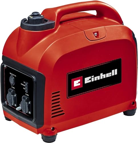 Einhell Tc-Ig 2000 Generatore Di Corrente Inverter (Benzina, Motore 4 Tempi Con Inverter , Potenza Max 2000 W, 2 Prese Da 230 V, Serbatoio 4L, Incl. V